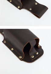 Leather Water Bottle Belt Holder Pouch Leather Drink Bottle Belt Holder Leather Belt Water Bottle Holder - iwalletsmen
