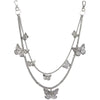 Fashion Womens Butterfly Jeans Chain Silver Double Layers Butterfly Wallet Chains Panties Chains For Men