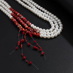 Womens Beaded Wallet Chain Pearl Wallet Chain for Women Triple Wallet Chain - iChainWallets