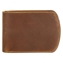 Brown Leather ID Billfold Wallet - iwalletsmen