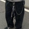 Black Beaded Wallet Chain 