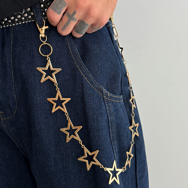 Star Ball Wallet Chain Mens Stars Biker Wallet Chain - iChainWallets