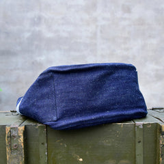 Blue Denim Messenger Bag Denim Crossbody Bag Blue Denim Shoulder Bag - Feltify