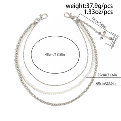 Triple Wallet Chain Mens Beaded Wallet Chain 