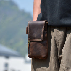 Mens Belt Pouch Leather Phone Belt Pouch - iwalletsmen