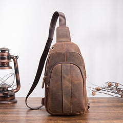 men's chest bag Best Cross Body Sling Bag Mens Leather Sling Bags Leather Sling Backpack Crossbody Sling Backpack