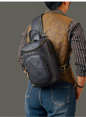 Sling bag for big man - front pocket interior space and depth