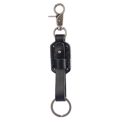 key chains for men​ Black  Handmade Leather Key Fob Men's Leather Keychains Cool Keychains for Car Keys 