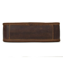 Dark Brown Mens Italian Messenger Bags Leather - iwalletsmen