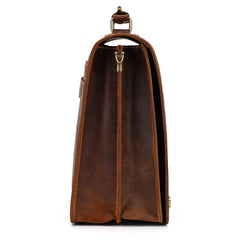 Brown Leather 15 inches Laptop Briefcase 
