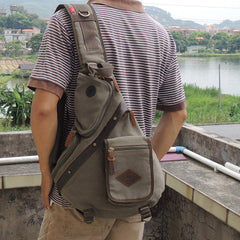 Canvas Large Sling Backpack - Full View