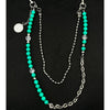 Green Turquoise Stone Ball Wallet Chain Double Wallet Chain - iChainWallets