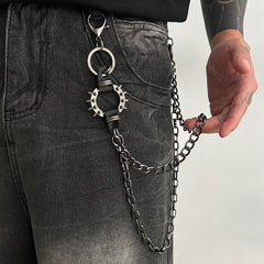 Double Wallet Chain Biker Wallet Chains with Thorn - iChainWallets
