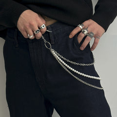 Triple Wallet Chain Womens Pants Chain - iChainWallets