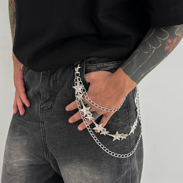  Star Pants Chain 3 Chains Biker Wallet Chain - iChainWallets