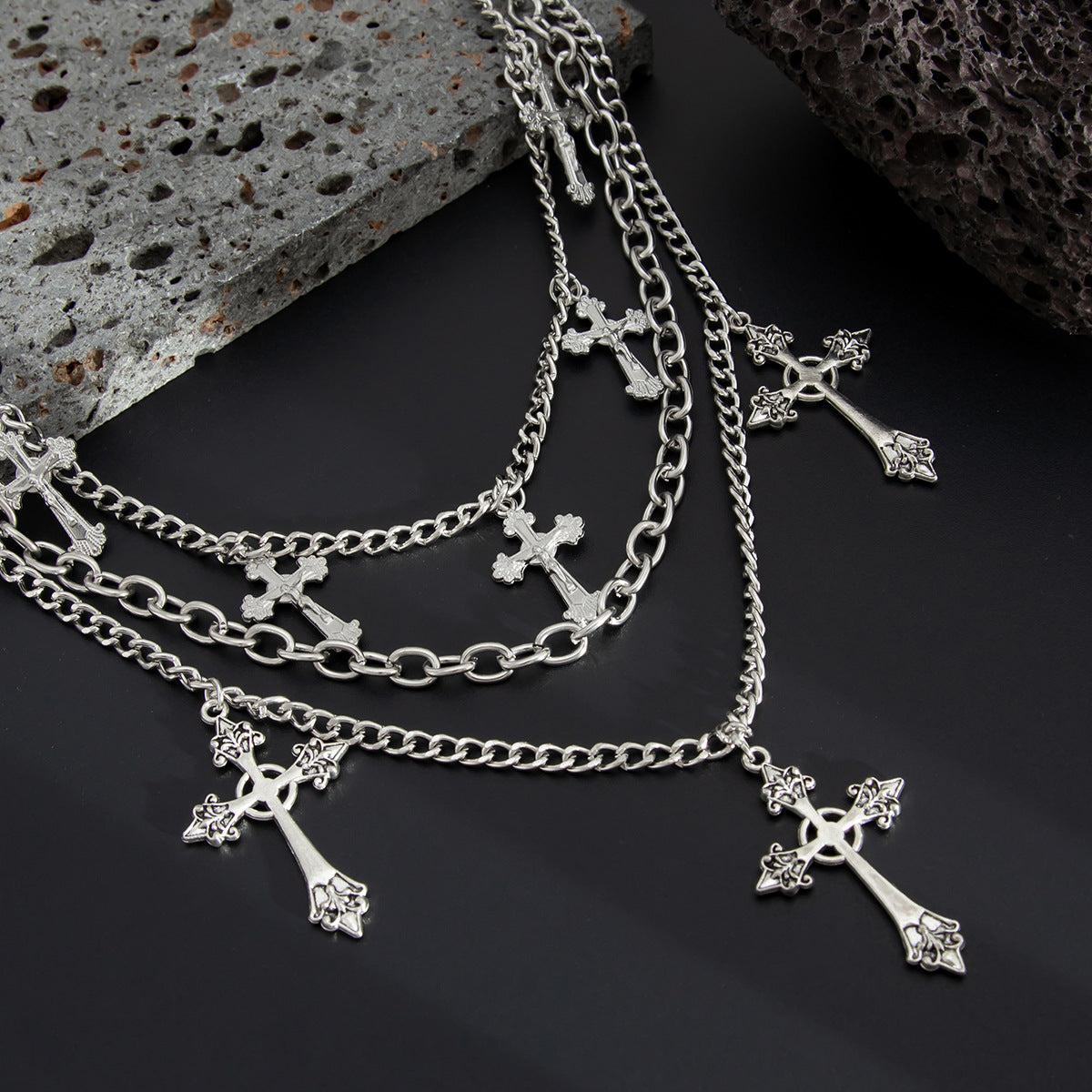 Triple Wallet Chain With Cross - iChainWallets