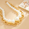 Large Pearl Wallet Chains Womens Double Wallet Chain Gold Beaded Wallet Chain for Women - iChainWallets