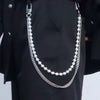 Pearl Wallet Chain Womens Ball Wallet Chain Long Double Wallet Chain - iChainWallets