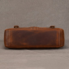 Brown Leather 14 inches Laptop Briefcase - iwalletsmen