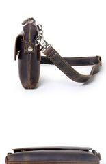 Crossbody Clutch Bag Mens Leather Crossbody Bag Clutch Vintage Shoulder Clutch Bag - iwalletsmen
