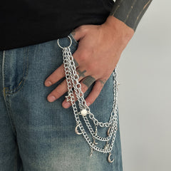 Triple Wallet Chain Star Moon Sun 3 Chains Biker Wallet Chain - iChainWallets