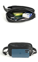 Mens Leather Chest Bag Small Chest Bag Leather - iwalletsmen