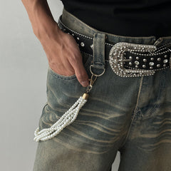 Pearl Wallet Chain Mens Ball Wallet Chain - iChainWallets