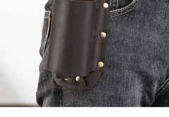 Leather Water Bottle Belt Holder Pouch Leather Drink Bottle Belt Holder Leather Belt Water Bottle Holder - iwalletsmen
