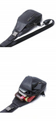 Sling Bag Leather Black - iwalletsmen