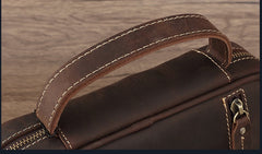 Leather Mini Briefcase ipad Mini Briefcase for Men Mini Briefcase Bag Leather - iwalletsmen