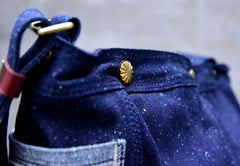 Blue Denim Messenger Bag Denim Crossbody Bag Blue Denim Shoulder Bag - Feltify