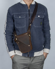 Full Grain Leather Belt Bag Mens Leather Holster Belt Bag Belt Bag Holster - iwalletsmen