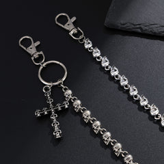 Skull Wallet Chain  Biker Wallet Chain with Skull Cross - iChainWallets