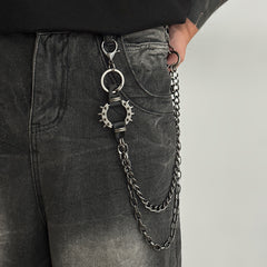 Double Wallet Chain Biker Wallet Chains with Thorn - iChainWallets