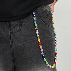 Colorful Beaded Pants Chain Diamond Pants Chain for Women - iChainWallets