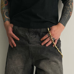 Gold Beaded Wallet Chain Bead Pants Chain - iChainWallets