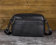 Soft Leather Crossbody Bag Black 