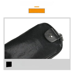 Black Leather Chest Bag 