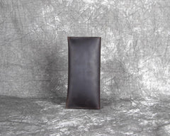 Long Leather Wallet with Flap Mens Wallet with Flap Brown Leather Flap Wallet - iwalletsmen