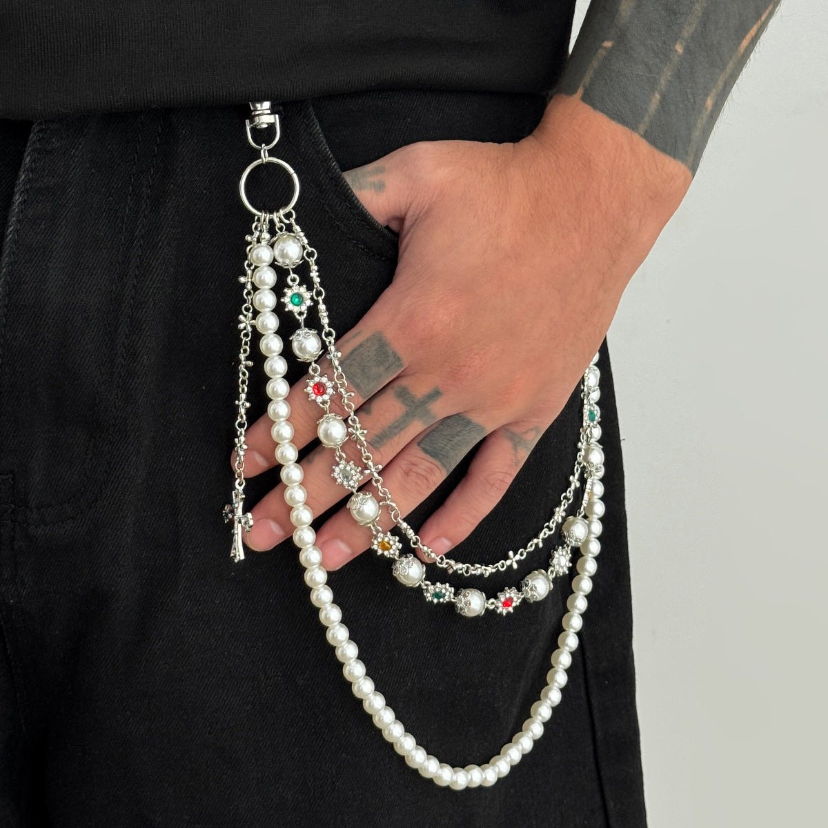 Pearl Wallet Chain for Men 