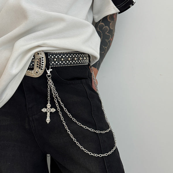 Double Wallet Chain With Cross 