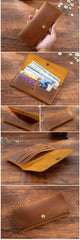 Brown Leather Flap Wallet for Men Leather Mens Flap Wallet Vintage Wallet With Flap - iwalletsmen