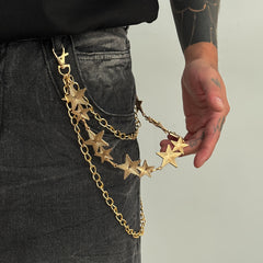 Star Pants Chain 3 Chains Biker Wallet Chain - iChainWallets