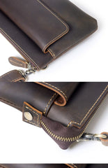 Crossbody Clutch Bag Mens Leather Crossbody Bag Clutch Vintage Shoulder Clutch Bag - iwalletsmen