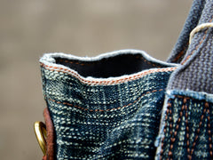 Blue Jean Vertical Tote Bag Denim Tote Handbag Denim Tote Bag Blue Denim Tote Shoulder Bag - Feltify
