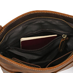 Men's Vertical Messenger Bag Leather Cross body Bags for Men Leather Cross Body Bag - iwalletsmen