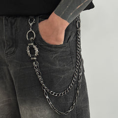  Double Wallet Chain Biker Wallet Chains with Thorn - iChainWallets