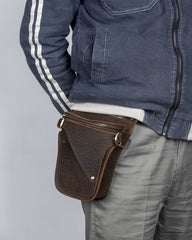 Full Grain Leather Belt Bag Mens Leather Holster Belt Bag Belt Bag Holster - iwalletsmen