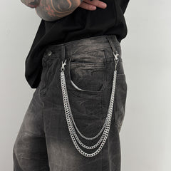 3 Chains Biker Wallet Chain Triple Wallet Chain Women Pants Chain - iChainWallets