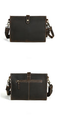 Brown Leather Clutch Pouch Men Mens clutch handbag for men